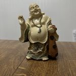 Laughing Buddha with Sack of Blessings Figurine – Glossy resin  / composite  mix