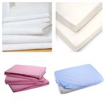 2 x Cot Fitted Sheets 120x60 cm | 100% Cotton-Jersey Fitted High Quality Sheets