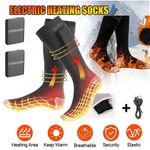 Heating Warm Heated Socks Electric Winter Men Women Ladies Thermal Feet Socks XL