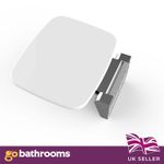 Fold Shower Seat Wall Mounted White Disabled Elderly Bathroom Chair 160kg