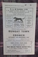 1960/61 Norfolk & Suffolk League - BUNGAY TOWN v. CROMER