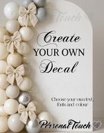 Personalised Custom Vinyl Decal for Sail Board Backdrop Balloon Party Sticker