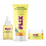 Plix Pineapple De-pigmentation Regime with Juicy Facewash, Serum & Moisturizer