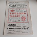 England Vs Wales Rugby Union Vintage 1953 Programme Cardiff Arms Park
