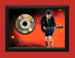 AC/DC Poster Art Wood Framed 45 Gold Record Display C3