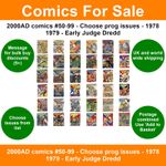 2000AD comics #50-99 - Choose prog issues - 1978 1979 - Early Judge Dredd