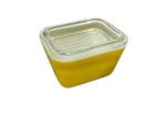 Vintage Pyrex Refrigerator Dish and Lid Yellow 501-B 1 1/2 Cups