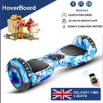 Hoverboard Kids Overboard Bluetooth Electric Self-Balance Scooters LED Lights UK