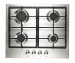 Cookology Gas Hob 4 Burner 60cm & Cast Iron Pan Stands - Stainless Steel GH606SS