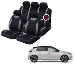 FOR Vauxhall Corsa Black & Grey Car Seat Covers Protectors Full Set Washable