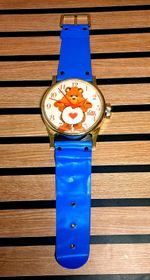Vtg 1983 Care Bears Rare 26" Wall Watch Clock TenderheartBear Bradley Time Japan