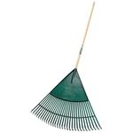 Plastic Head Leaf Rake 850mm with Wooden Handle 30 Tooth