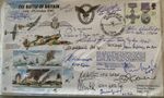 RAF WW2 Battle of Britain FDC signed by 15 inc L Martel, F Carey, R Haine