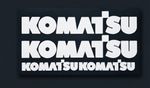 KOMATSU White Logo Decal Sticker – Heavy Equipment Construction Machinery Vinyl