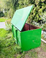 Green Metal Tractor-Mounted Storage Tool Box transport box