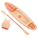 Realistic Plastic Kayak Model Set Durable Reusable Canoe Decor Assorted Colors