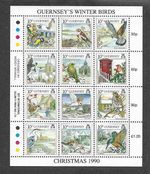 NATURE WINTER BIRDS CHRISTMAS 1990  MNH