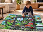 Car Mat, Play Toy Mat With Road 32 x 22 inches - Rectangular