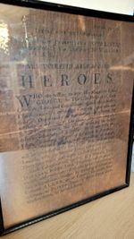 Parchment Call up poster 1777 King George 3rd Framed American revolution 