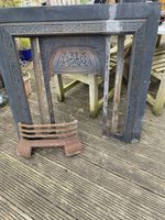 Vintage Fireplace  Surround And Grate , Lovely Design Cast Iron
