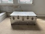 Unique Large 1930s Vintage Aluminium Trunk