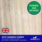 Suregreen Natural Split Bamboo Screening 1m x 4m | Outdoor Garden Privacy Fence