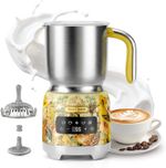 Hazel Quinn 5-In-1 Electric Milk Frother & Steamer, 400ML - Floral Printed | Hot