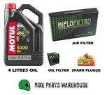 Kawasaki ZZR 600 E 1993-2006 MOTUL OIL AIR FILTER SPARK PLUGS SERVICE KIT