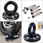 Oxford RotaForce Motorcycle Ground Anchor Wall Motorbike Security Black 4 Bolt