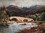 Old Mar Bridge and Lochnagar in Aberdeenshire in Scotland - Print 1912