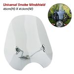 Universal 7/8' 1'' Motorcycle Windshield Screen Handlebar Smoke For Harley Honda