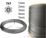 Stainless steel wire rope cable 1mm 2mm 3mm 4mm 5mm 316 A4 7x7 balustrade fence