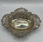 Antique Edwardian Sterling Silver Pierced Bon Bon Dish Birmingham Gilt 1900 40 g
