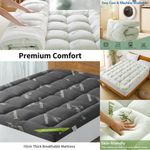 4inch Bamboo Mattress Topper 10cm Deep Thick Single Double King Super All Sizes
