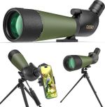 80mm Spotting Scope 20-60x, Waterproof, Tripod Kit, Phone Adapter