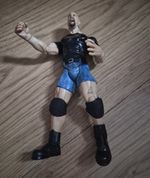 Wrestling Action Figure Loose - Black Shirt & Blue Shorts Single Figure