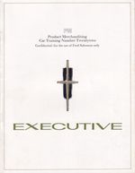 FORD PM PRODUCT MERCHANDISING CAR TRAINING NUMBER TWENTY TWO EXECUTIVE BROCHURE.