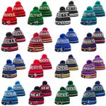Unisex Adults Basketball Cuffed Knit Hat Fleece lined With Pom 25C