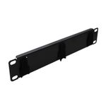 miniMEDIA 10 inch Cabinet Cable Tidy Management Bar with Hook and Loop Tie Black