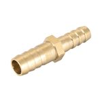 10mm to 8mm Hose ID Brass Reducer Barb Hose Fitting Straight Connector Coupler