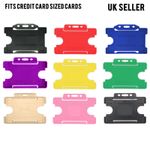 2 / 100 Pack ID Badge Card Pass Holder One Sided School Visitor Work Rigid Lot