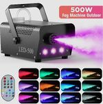 LED 500W RGB Colorful Smoke Remote Fogger Ejector Machine Disco DJ Wedding Party