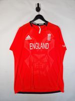 2016 Adidas England T20 Cricket Shirt Size 2XL Men's Short Sleeve Orange