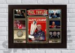 Phil 'The Power' Taylor GOAT PDC Darts A4/A3 Print Memorabilia/Collectable #202