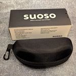 SUOSO Frameless Safety Glasses Clear Anti-Fog Lens with Hard Case