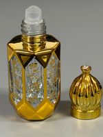 High Quality Empty Glass Perfume Oil/Attar Bottles-Roll On/Gold Design 3/6/12ml