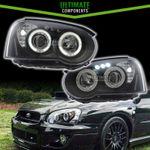 Fits Subaru Impreza 2003-2005 Projector Blob Eye Halo Angel Eyes Headlights Pair