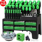 118x Magnetic Screwdriver Set Premium Industrial Cross-Head Flat Heads Precision