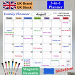 Large Monthly Magnetic Fridge Whiteboard Planner with Weekly and Daily Functions