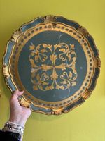 Vintage Tray Italian Gold Leaf Bonelli Firlesole